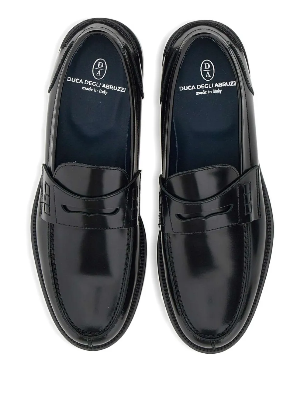 Duca Heritage Leather Loafers In Black