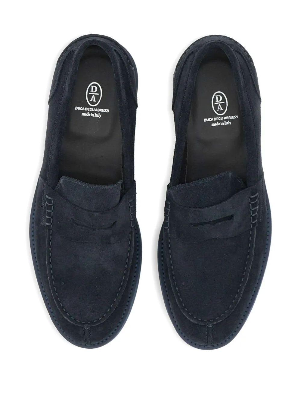 Duca Heritage Suede Loafers In Blue
