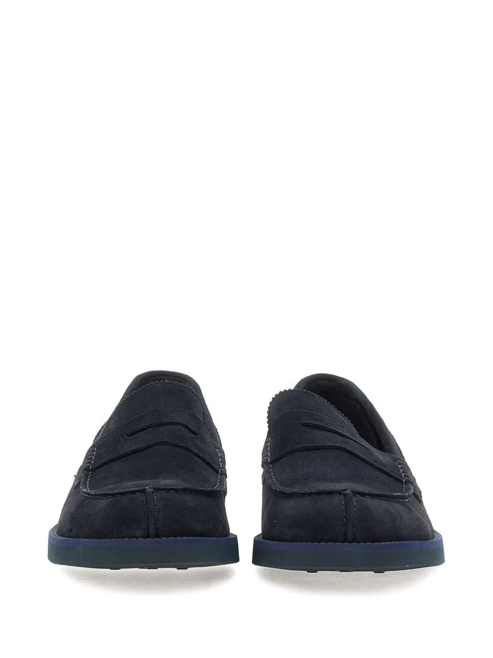 Duca Heritage Suede Loafers In Blue