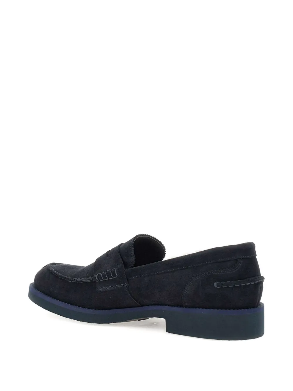 Duca Heritage Suede Loafers In Blue