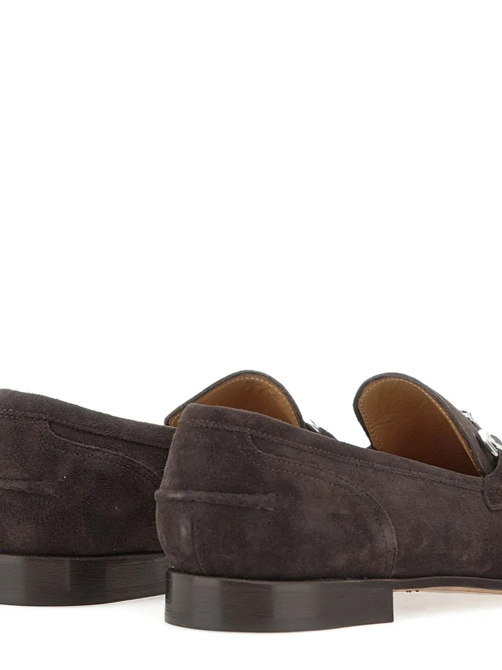 Duca Heritage Almond-toe Suede Loafers In Brown