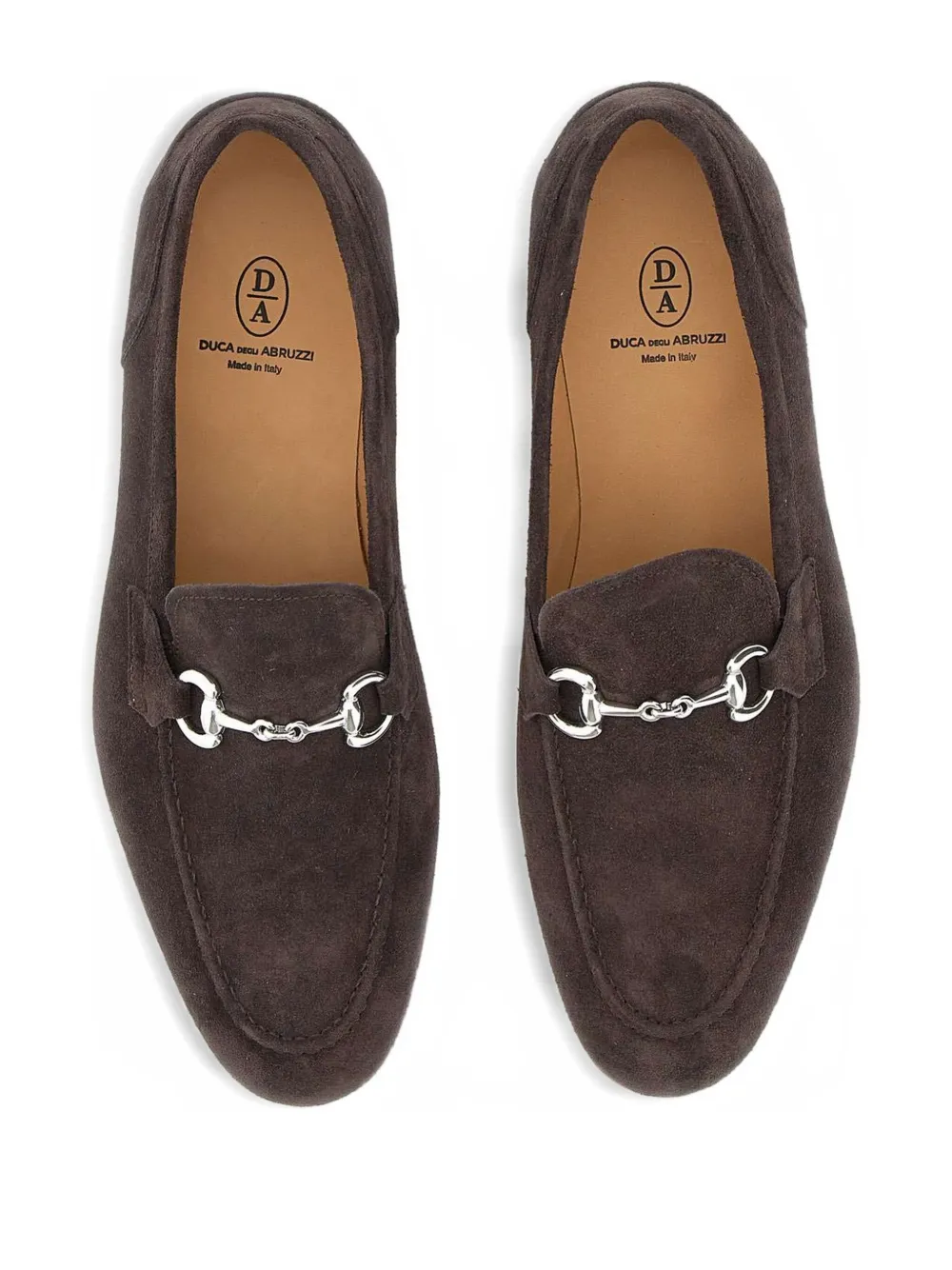 Duca Heritage Almond-toe Suede Loafers In Brown