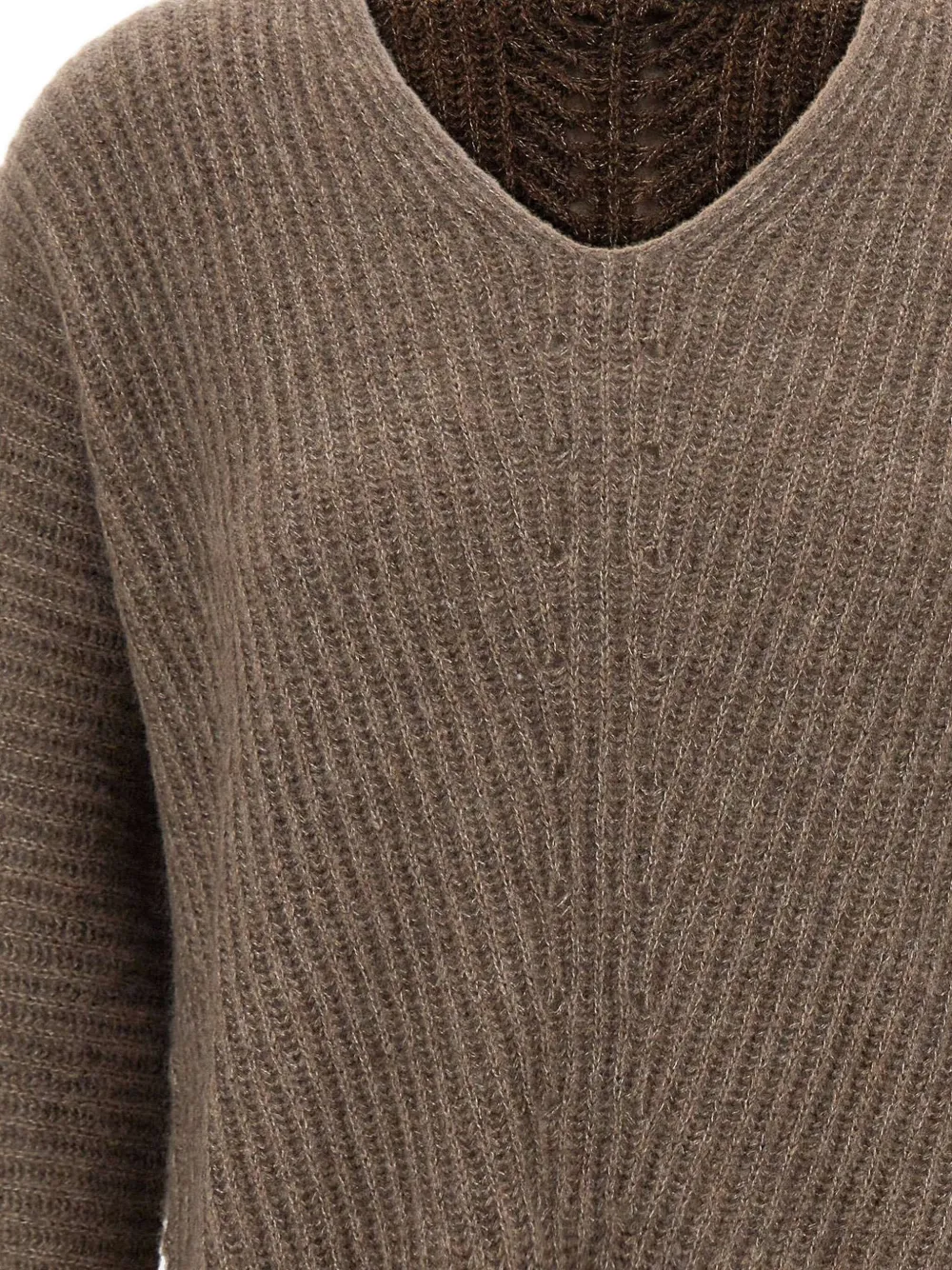 Hemisphere V-neck Sweater In Brown