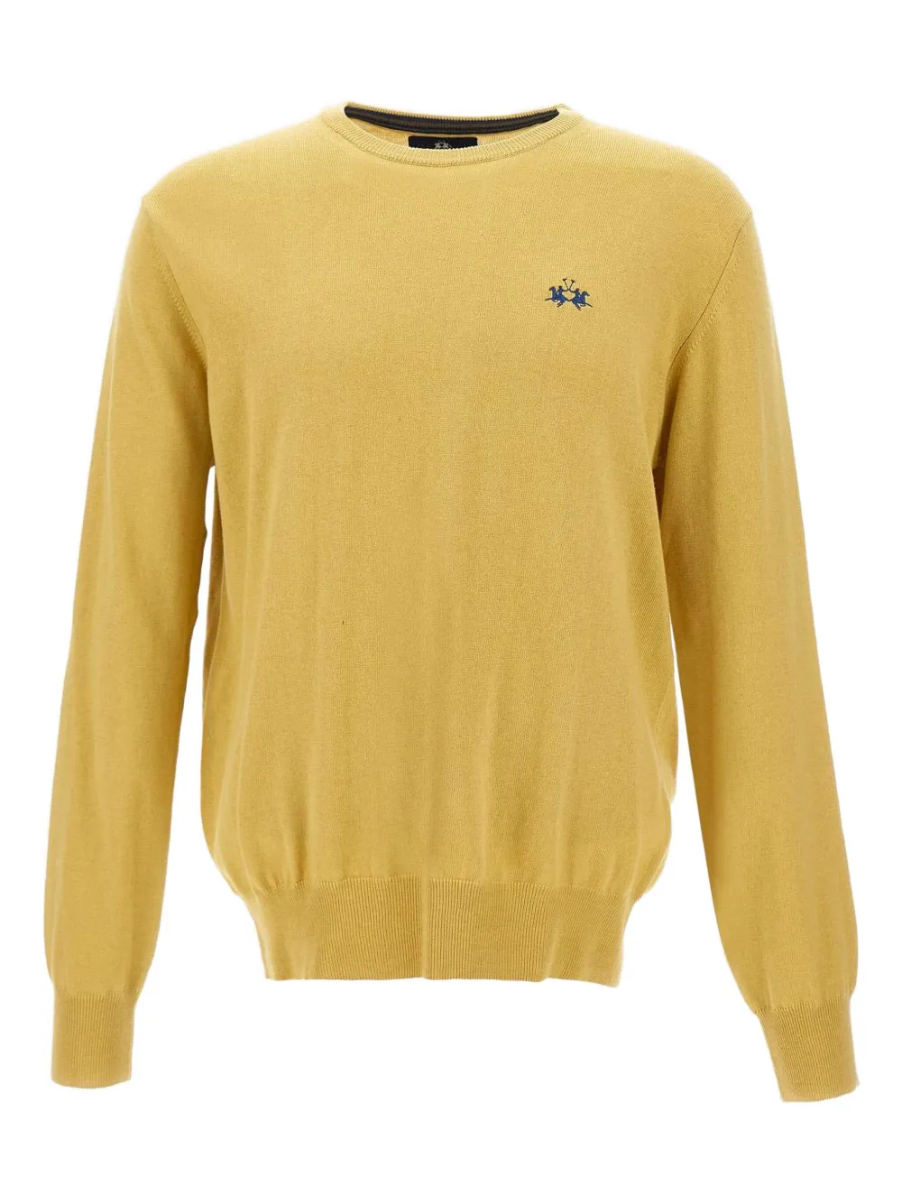 La Martina embroidered-logo ribbed sweater - Giallo