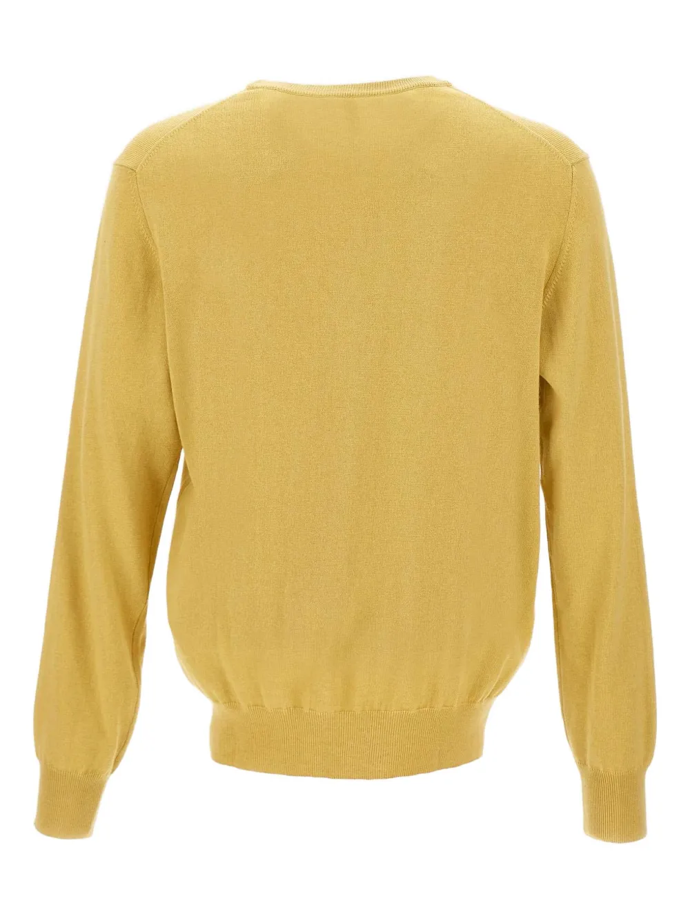 La Martina embroidered-logo ribbed sweater - Geel