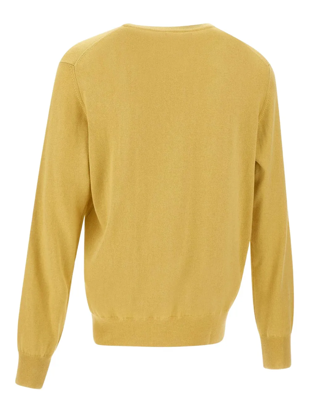 EMBROIDERED-LOGO RIBBED SWEATER