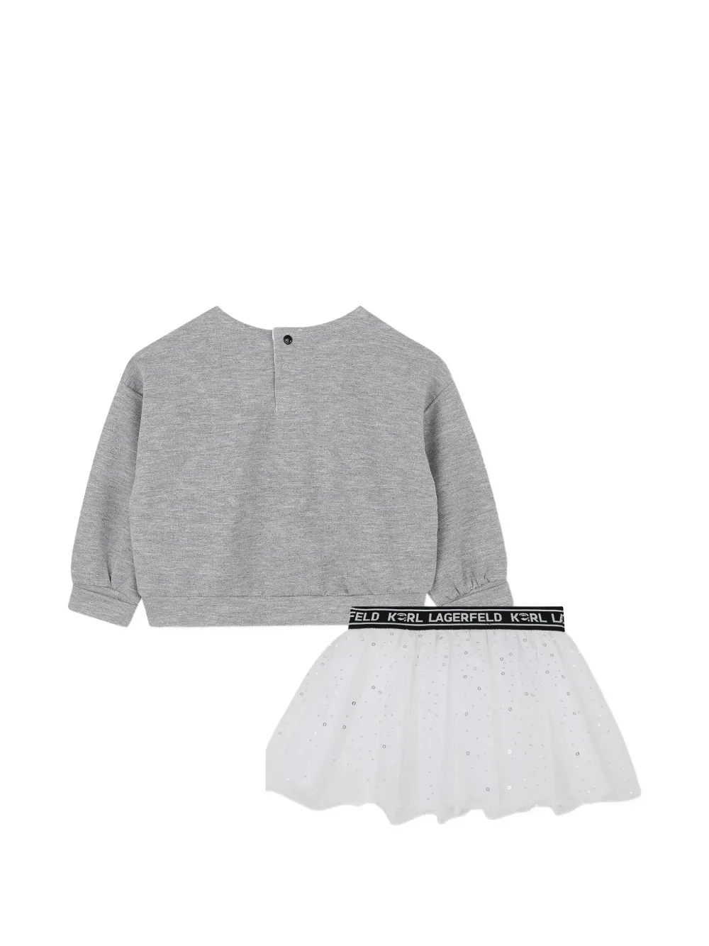 Karl Lagerfeld Kids logoprinten tutu set Grijs