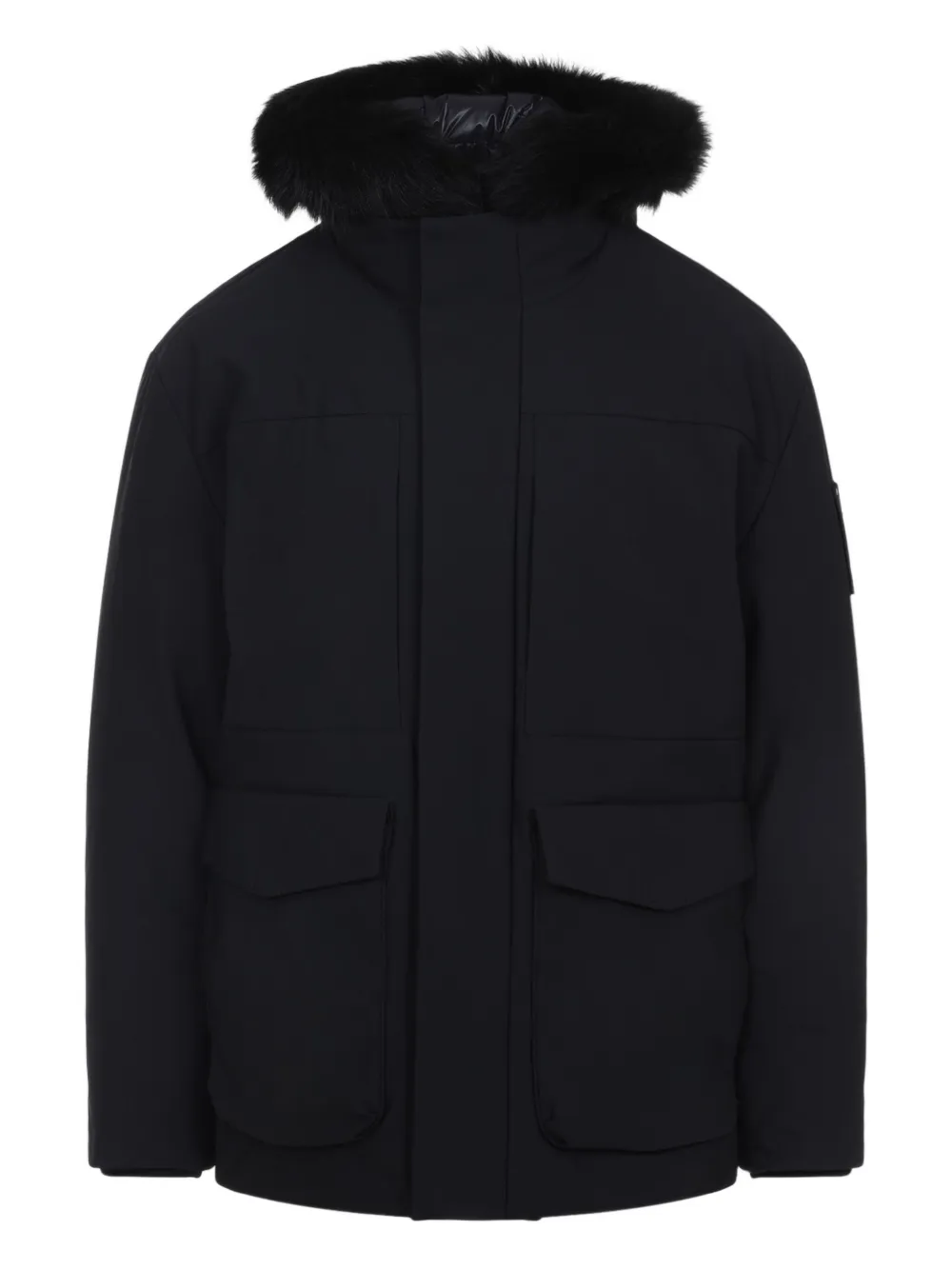 Moose Knuckles fur hooded jacket | Black | Image 1