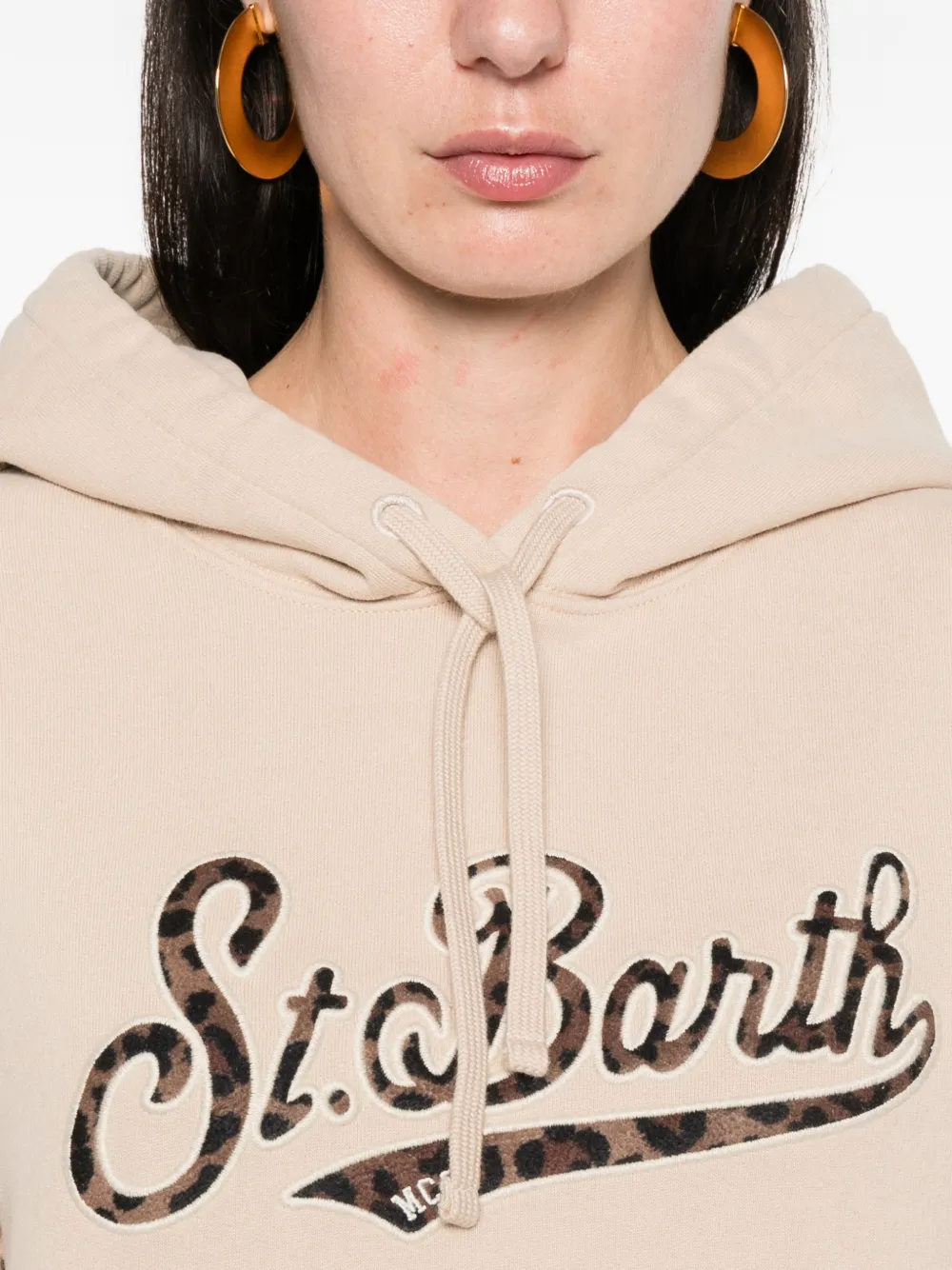 Mc2 Saint Barth Virginia Logo-detail Hoodie In Pink