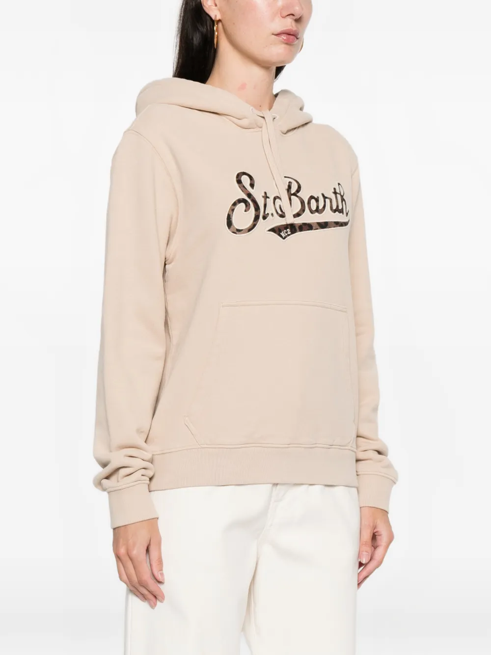 Mc2 Saint Barth Virginia Logo-detail Hoodie In Pink