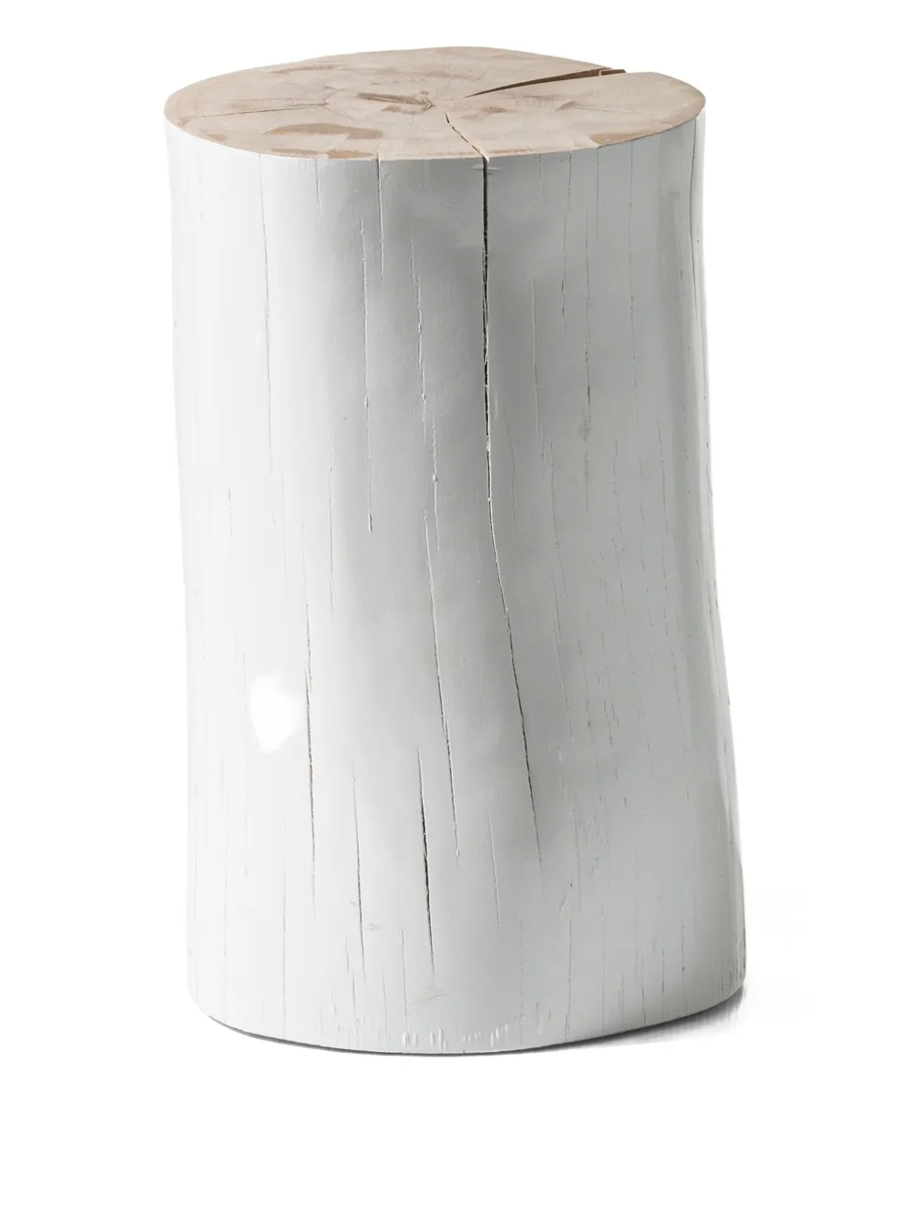 Gervasoni 1882 Log large beech-wood side table (42cm x 32cm) | White | Image 1