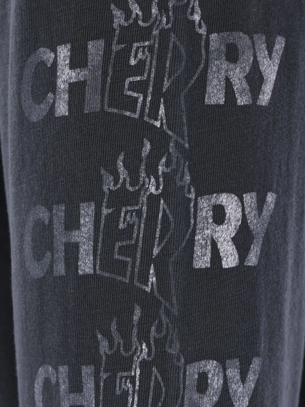 Cherry World Skeleton Long-sleeve T-shirt In Blue