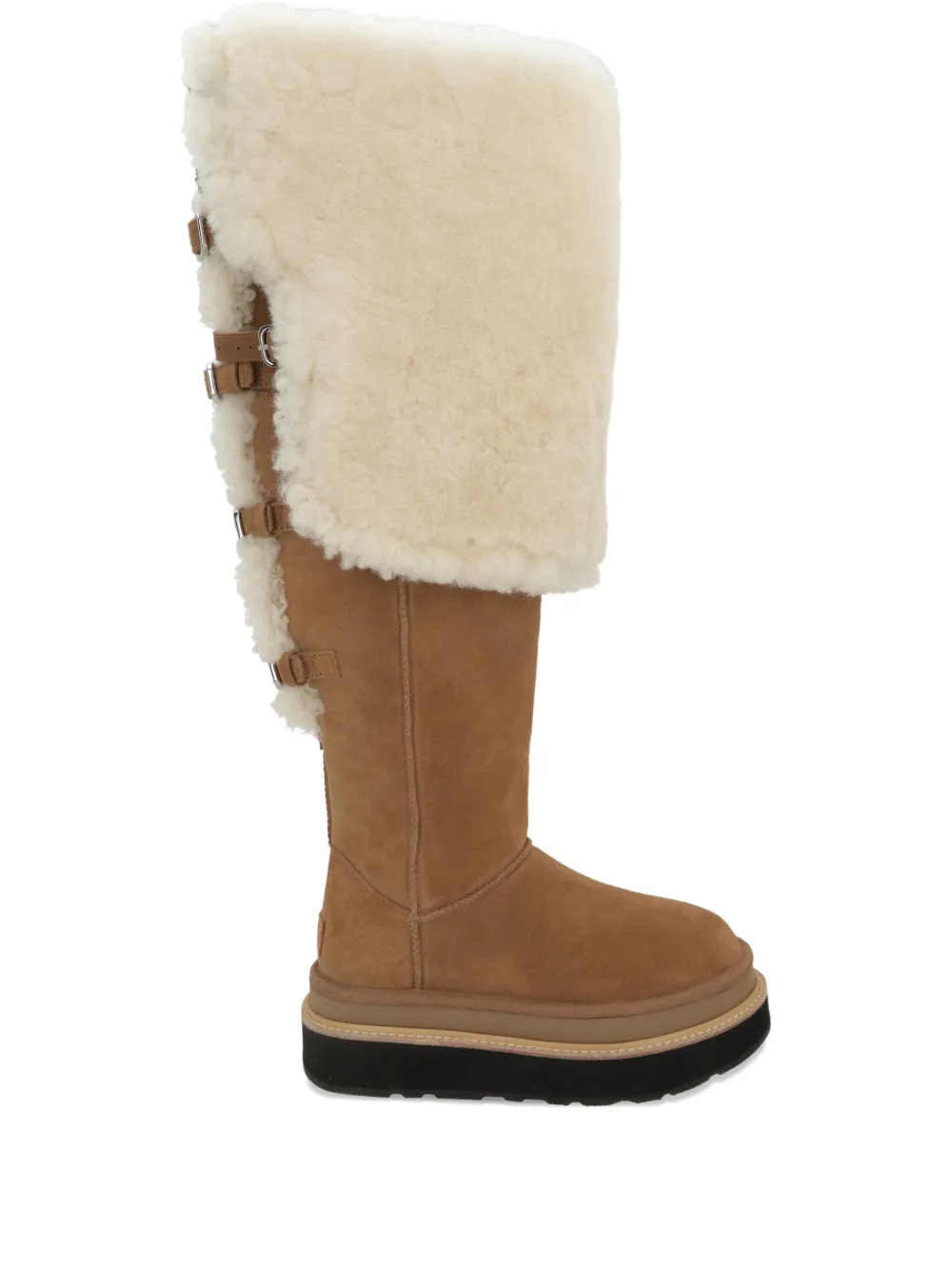 UGG x Sacai shearling buckle boots | marrón | Image 1