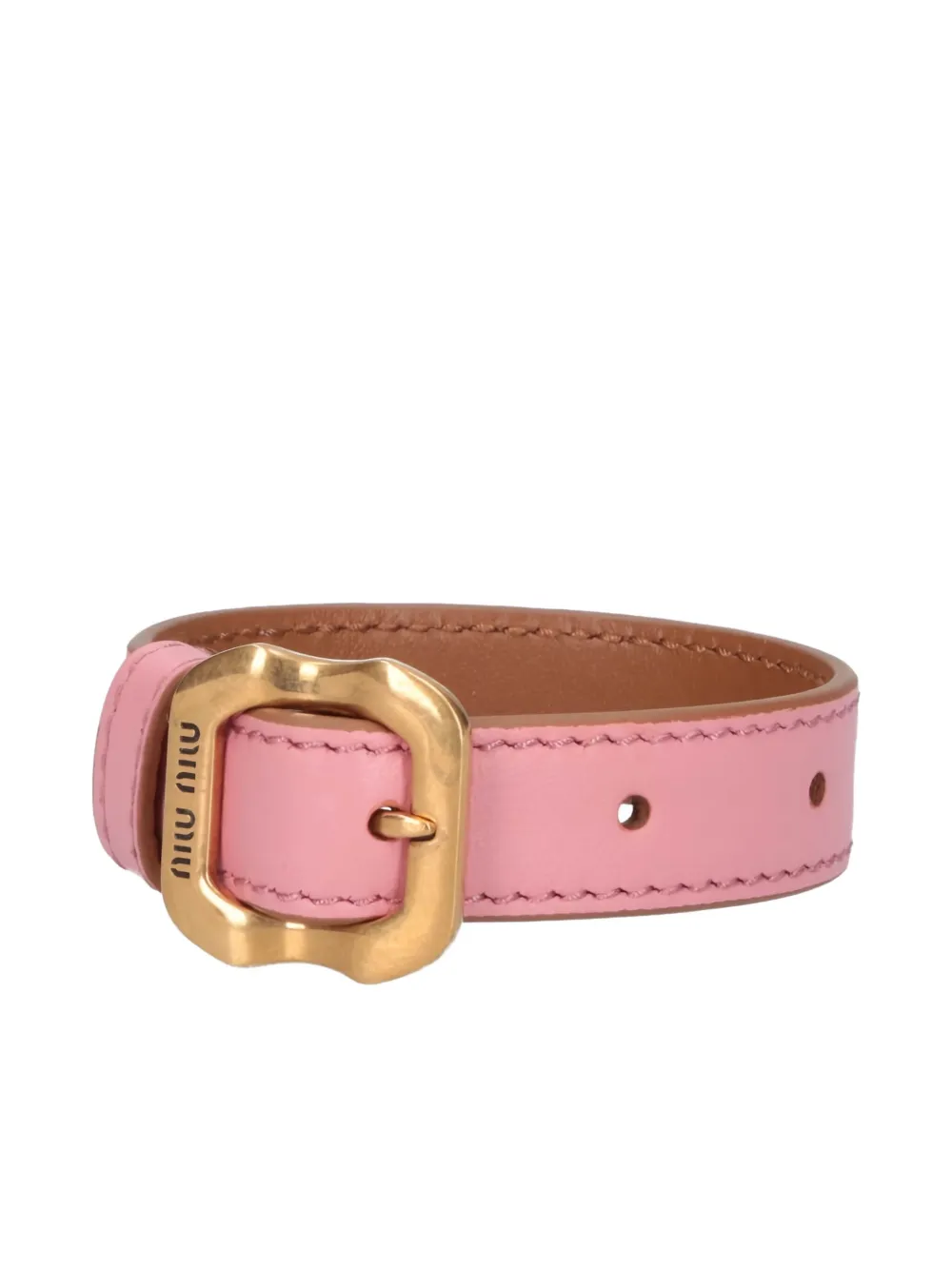 Miu Miu buckle leather bracelet - Roze