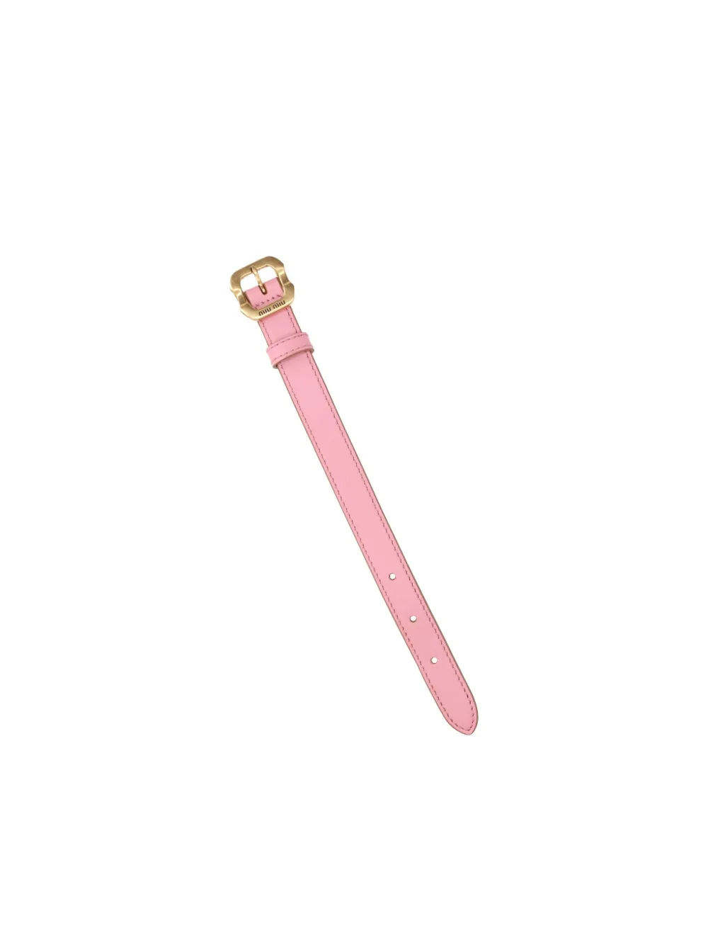  Miu Miu Buckle Leather Bracelet - Pink 