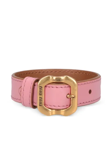 Miu Miu buckle leather bracelet