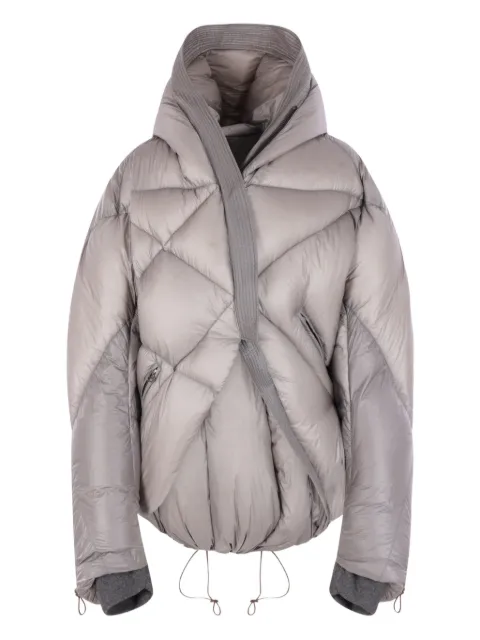 YEHUAFAN hooded zip-up puffer jacket