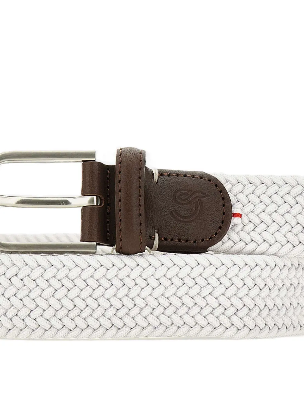 LA BOUCLE Lisbon woven-design belt - Wit