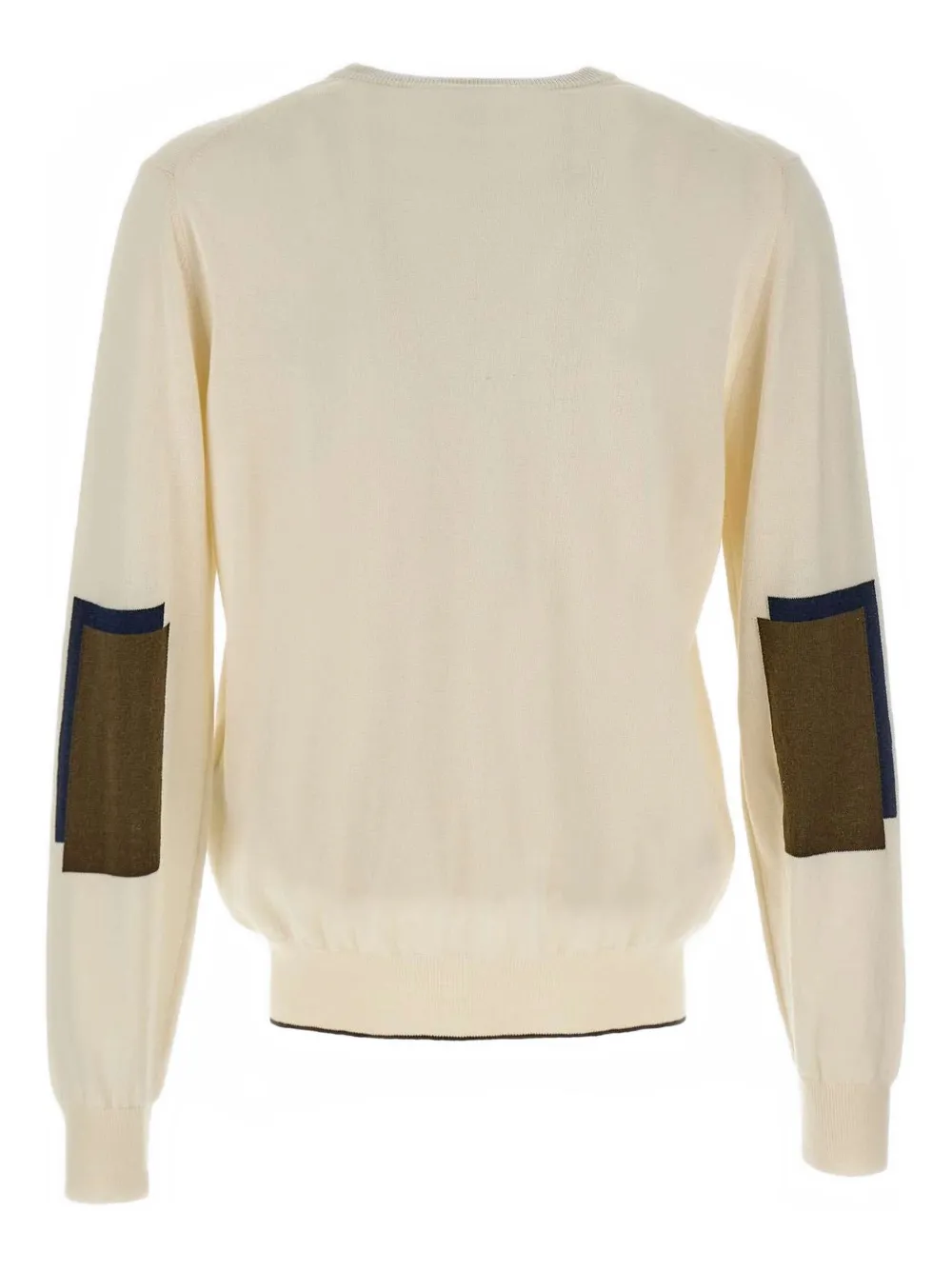 La Martina embroidered elbow patch sweater - Beige