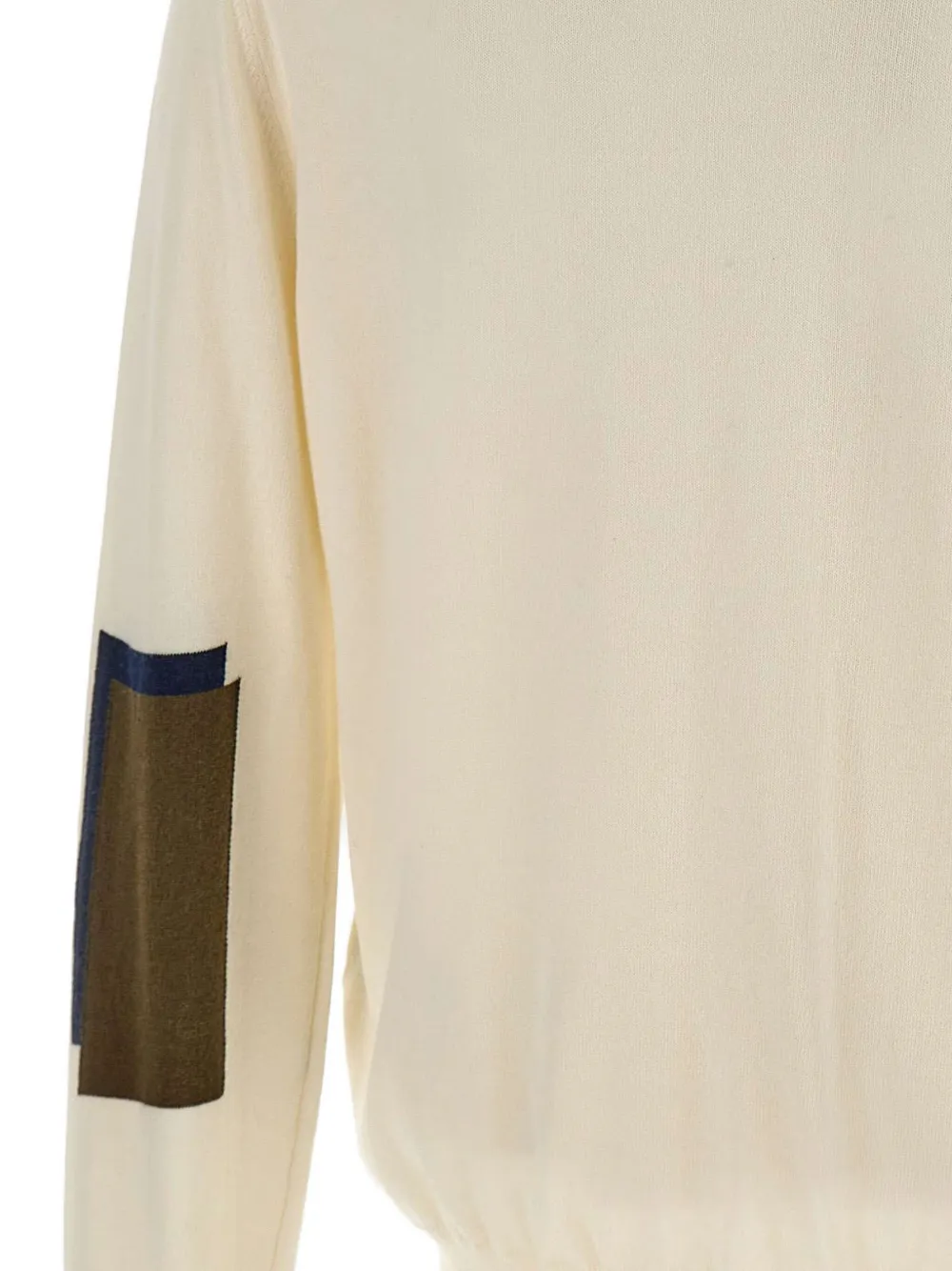 La Martina Trui met geborduurde elleboog Beige