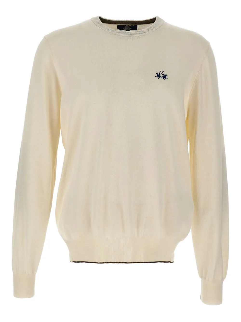 La Martina embroidered elbow patch sweater - Toni neutri