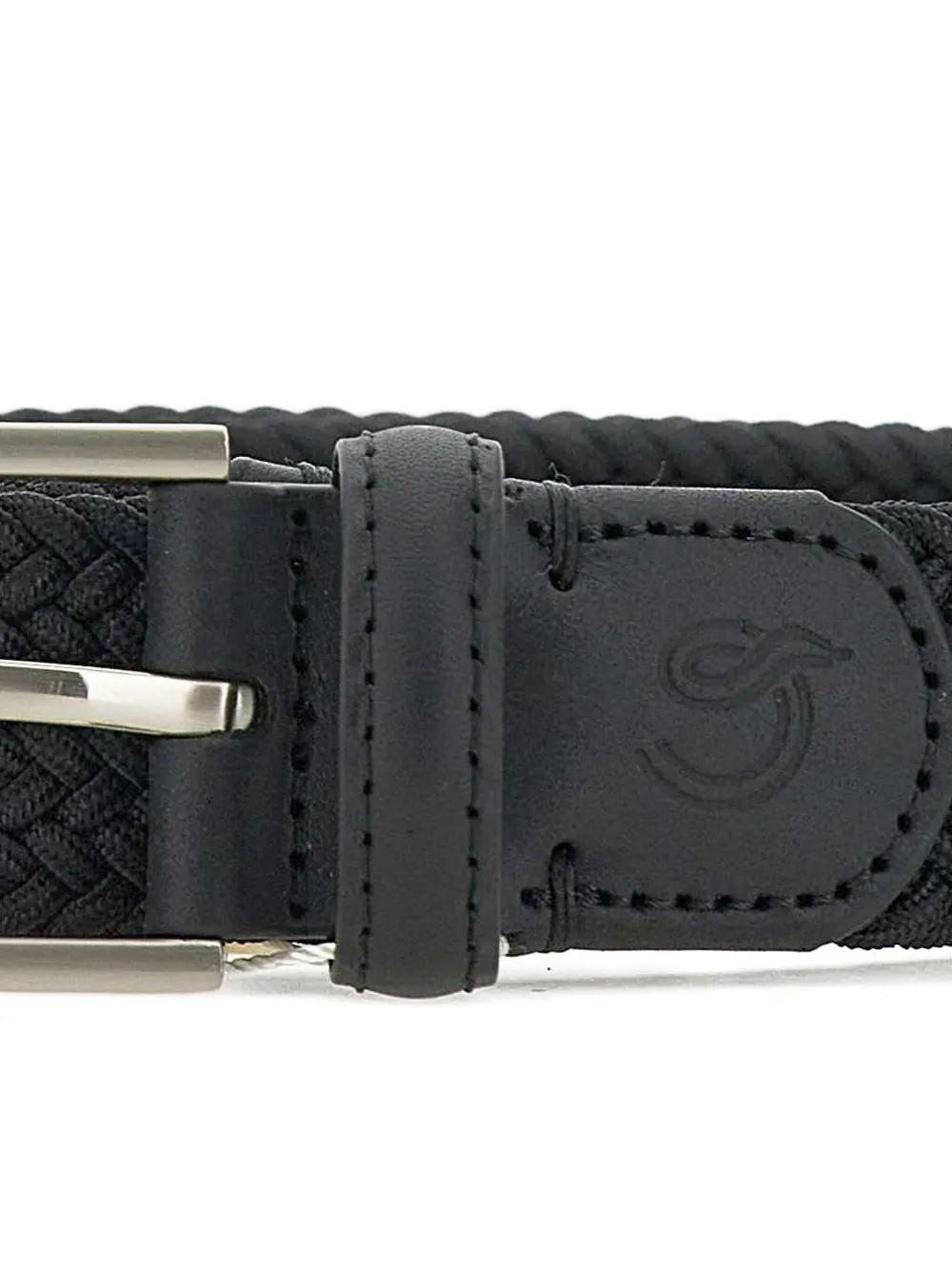 LA BOUCLE Lombardia Woven Leather Belt - Zwart