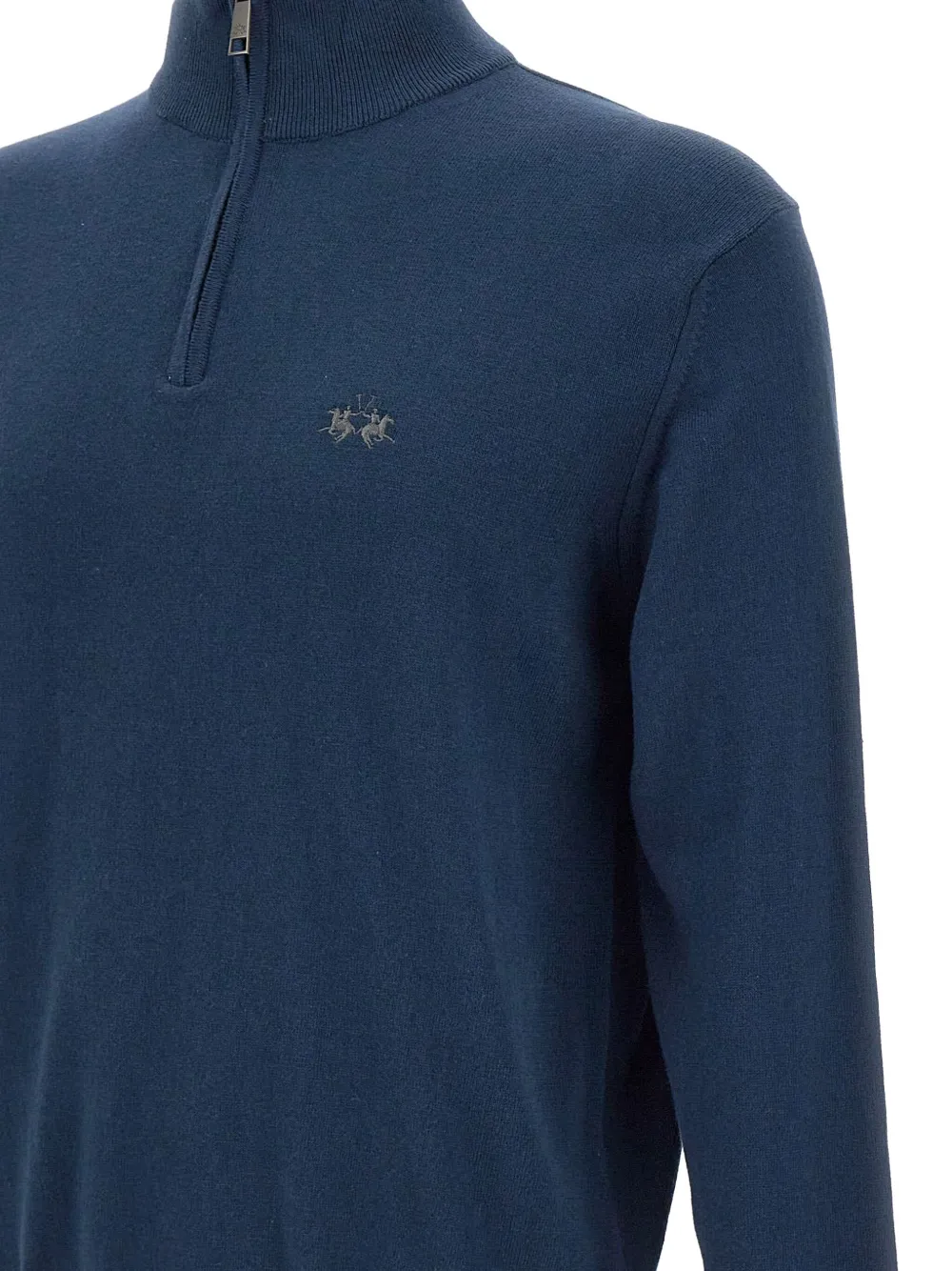 La Martina Trui met geborduurd logo Blauw