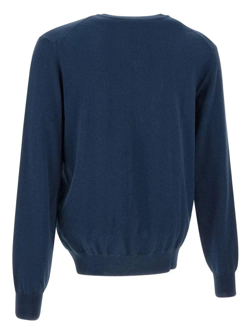 La Martina V-neck embroidered logo sweater - Blauw