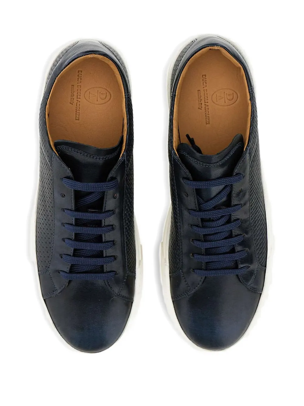 Duca Heritage Panama leather sneakers Blauw