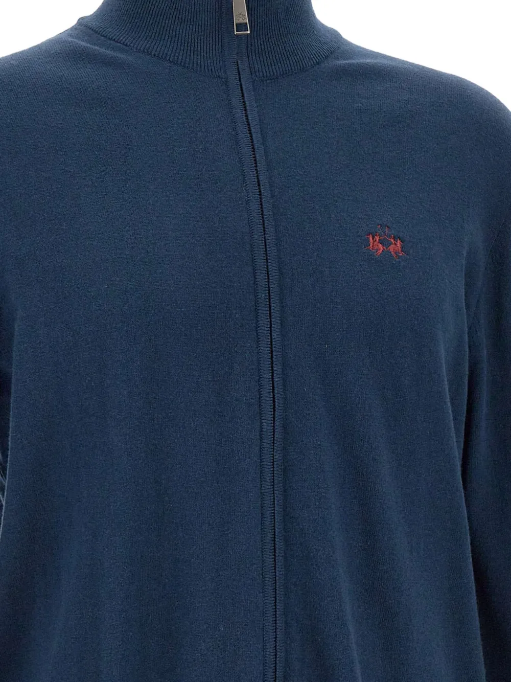 La Martina Vest met geborduurd logo en rits Blauw