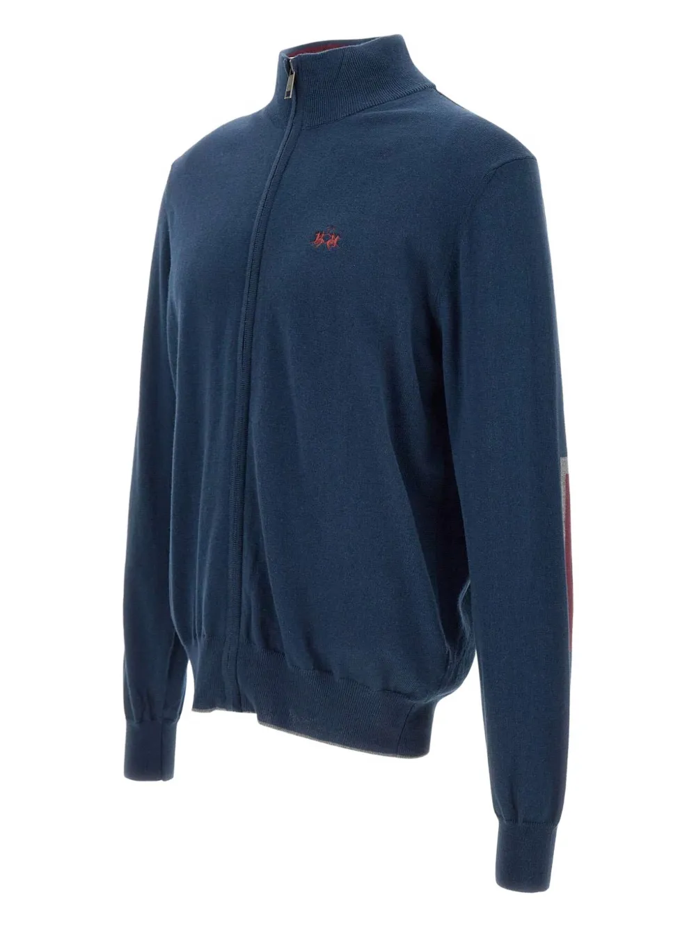 La Martina Vest met geborduurd logo en rits Blauw