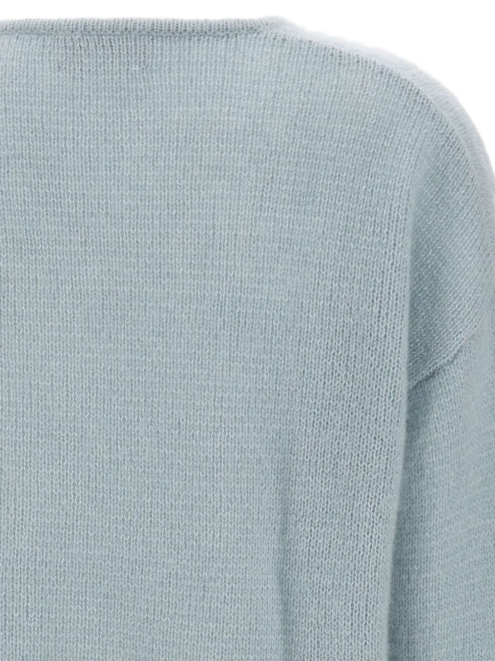 Hemisphere V-neck Ribbed Jumper In Blue