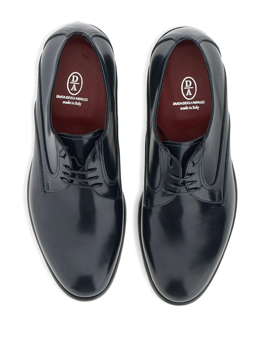 Duca Heritage Lace-up Leather Derby Shoes In Blue