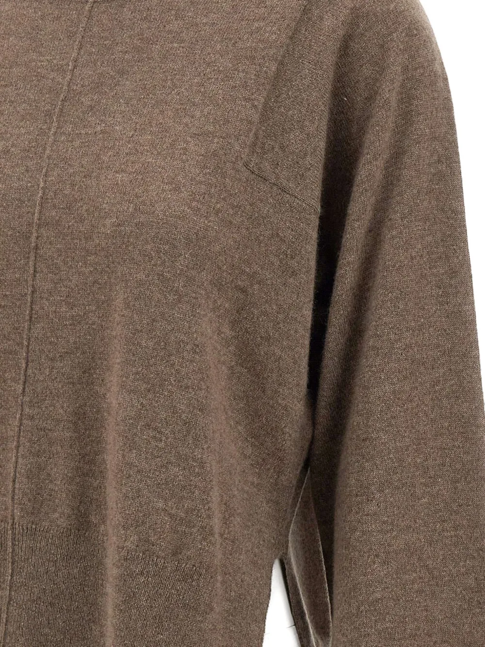 Not Shy Cashmere Asymmetric Panelled Sweater In Brown
