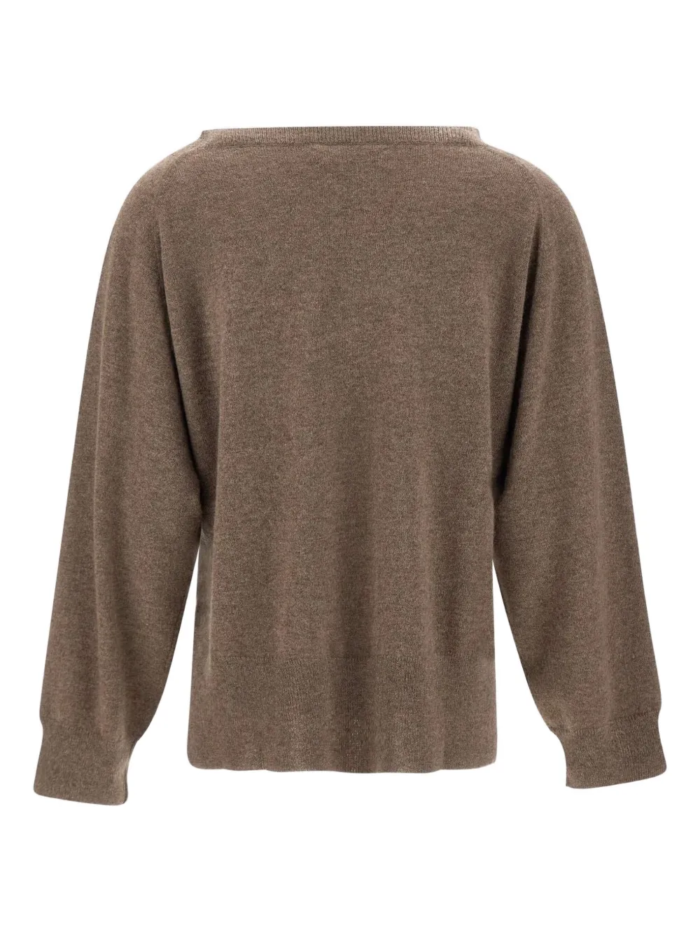 Not Shy Cashmere Asymmetric Panelled Sweater In Brown