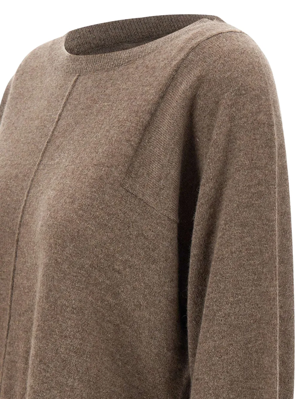 Not Shy Cashmere Asymmetric Panelled Sweater In Brown