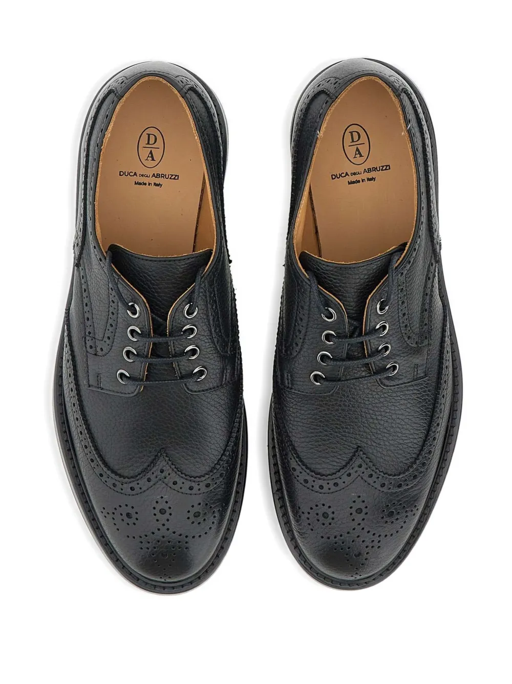 Duca Heritage James leather derby shoes Zwart