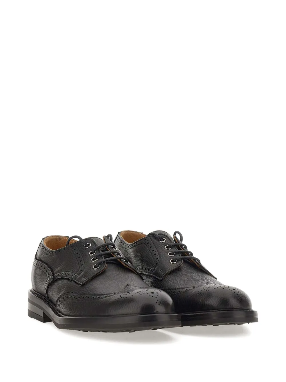 Duca Heritage James leather derby shoes Zwart