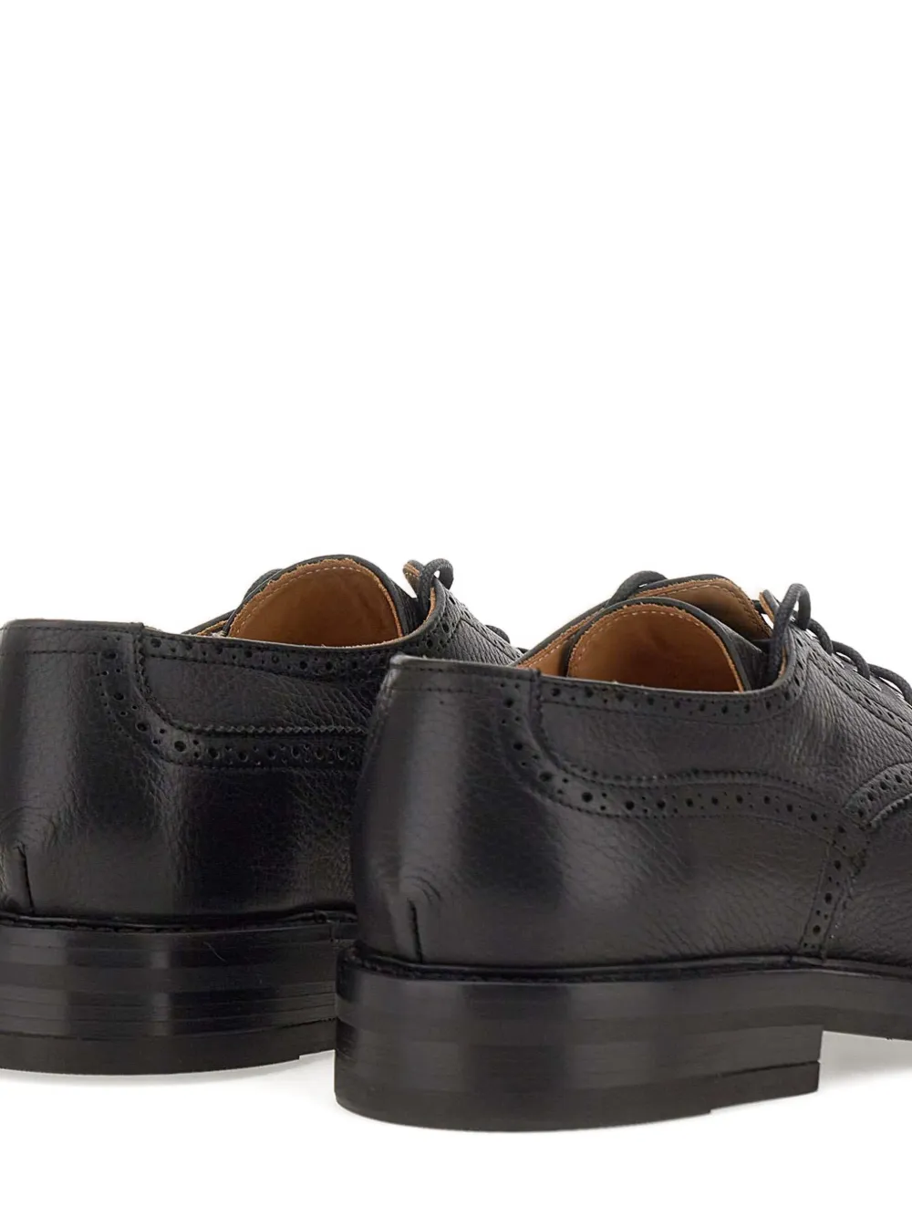 Duca Heritage James leather derby shoes Zwart