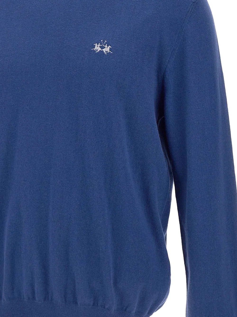 La Martina Trui met geborduurd logo Blauw