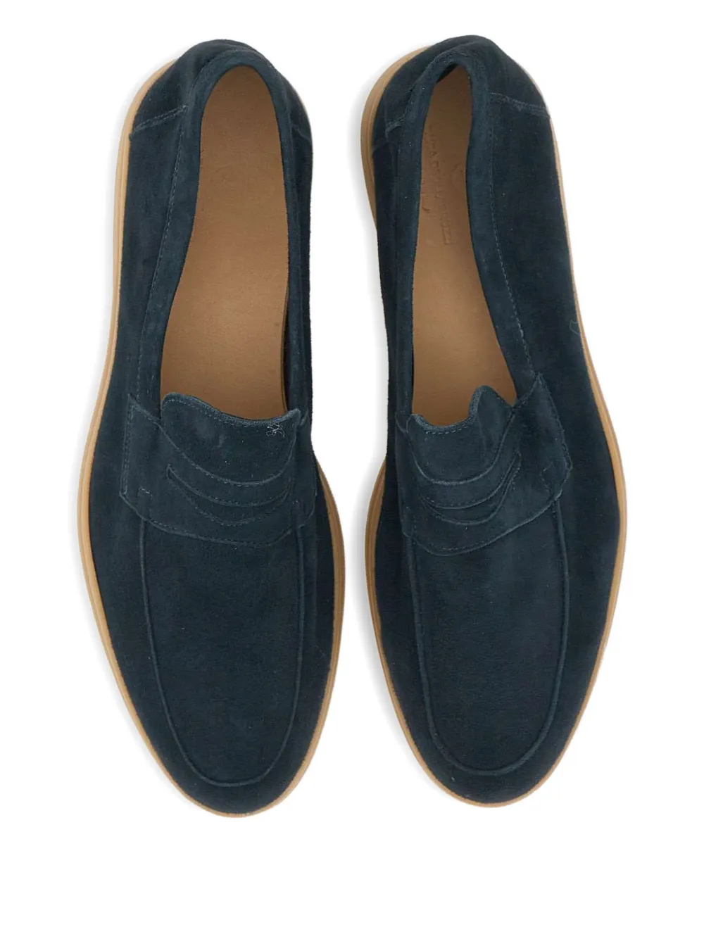 Duca Heritage Amalfi Suede Loafers In Blue