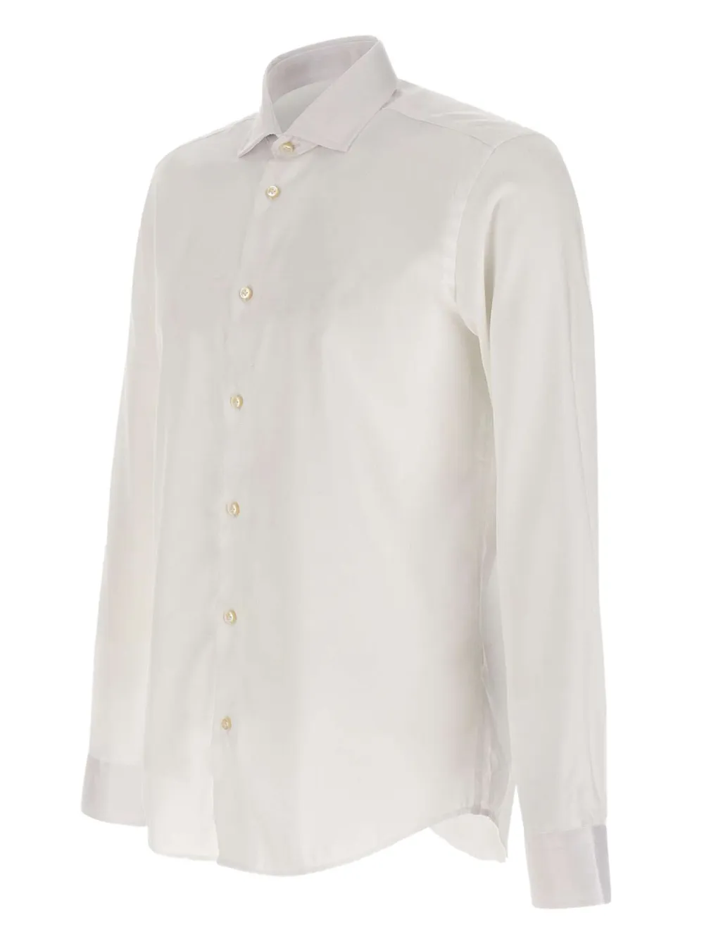 Brian Dales cotton double cuffs button shirt - Wit