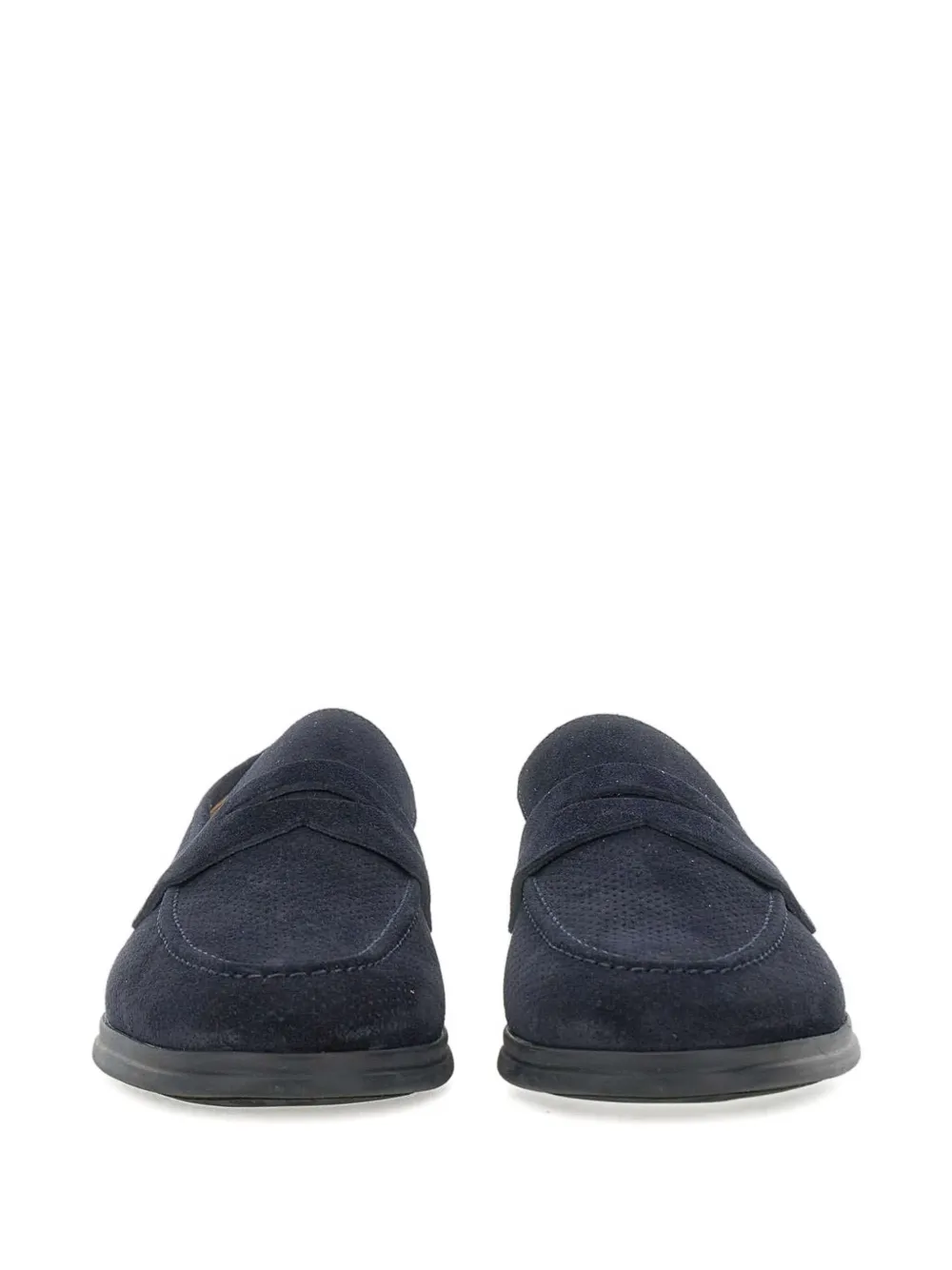 Duca Heritage Piero1 Suede Loafers In Blue