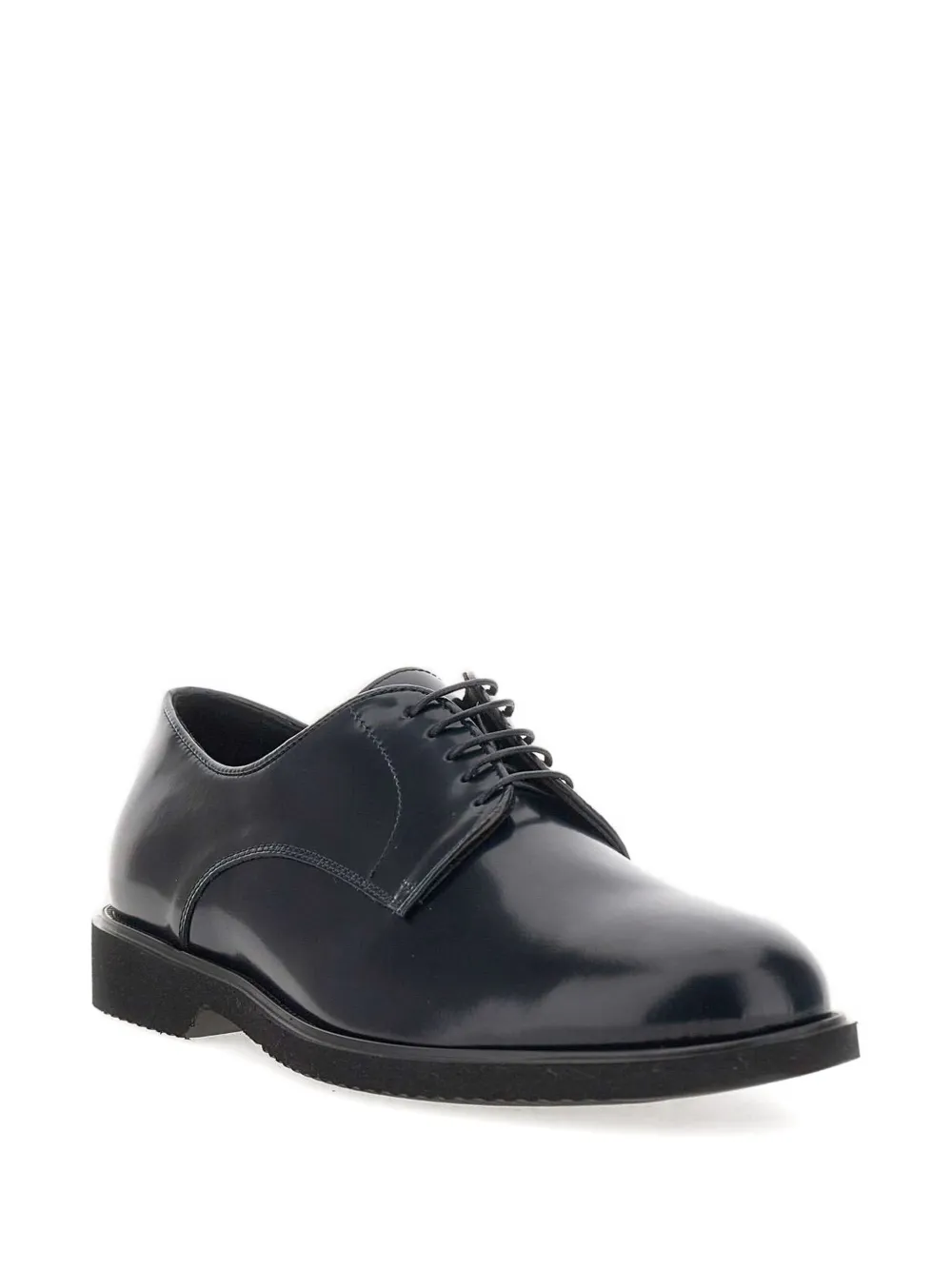 Duca Heritage Lace-up Leather Derby Shoes In Blue