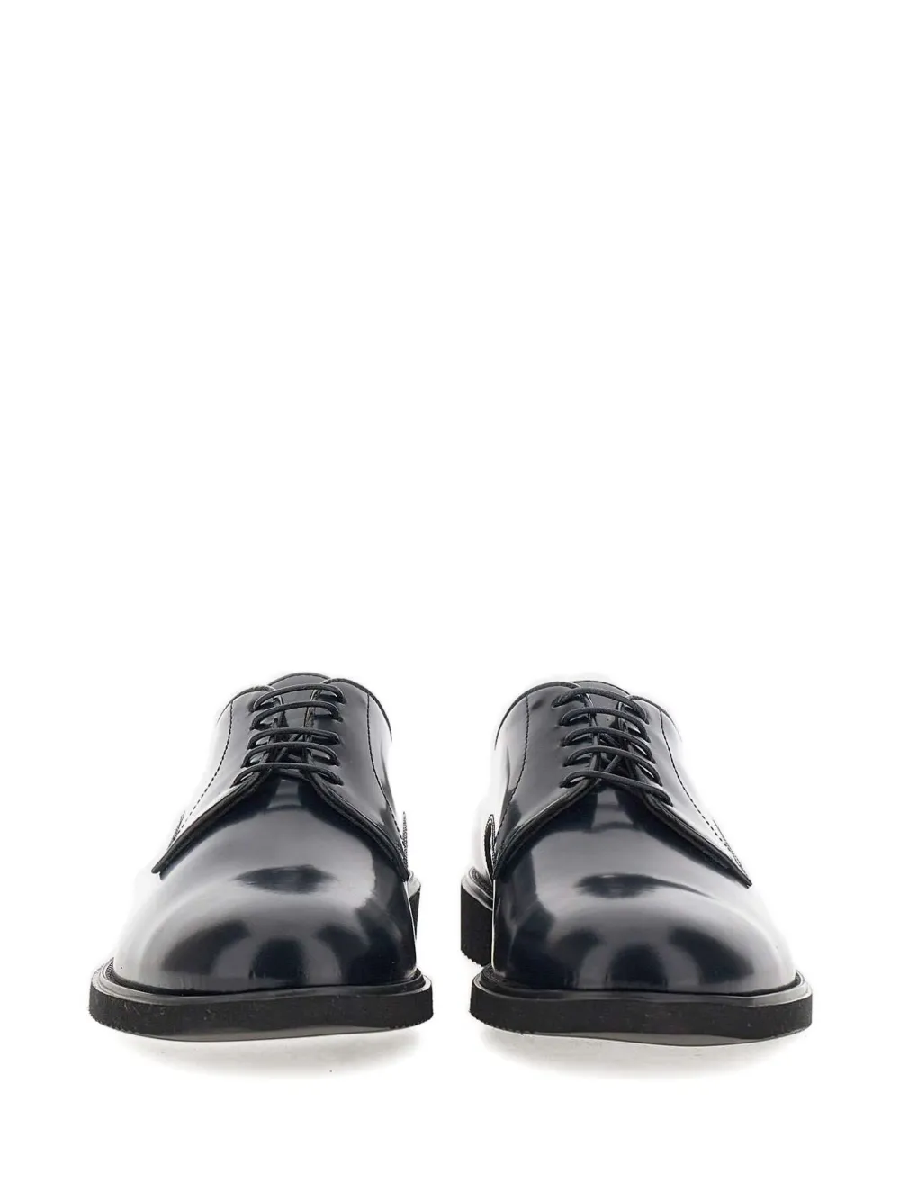 Duca Heritage Lace-up Leather Derby Shoes In Blue