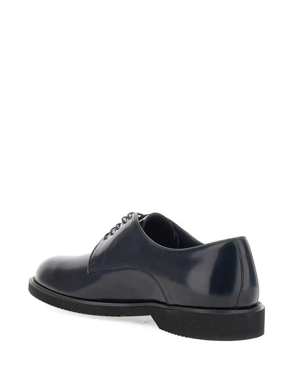 Duca Heritage Lace-up Leather Derby Shoes In Blue