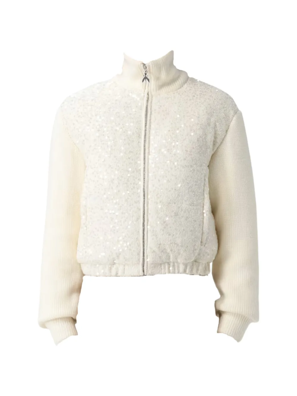 Patrizia Pepe sequin knitted jacket - Nude