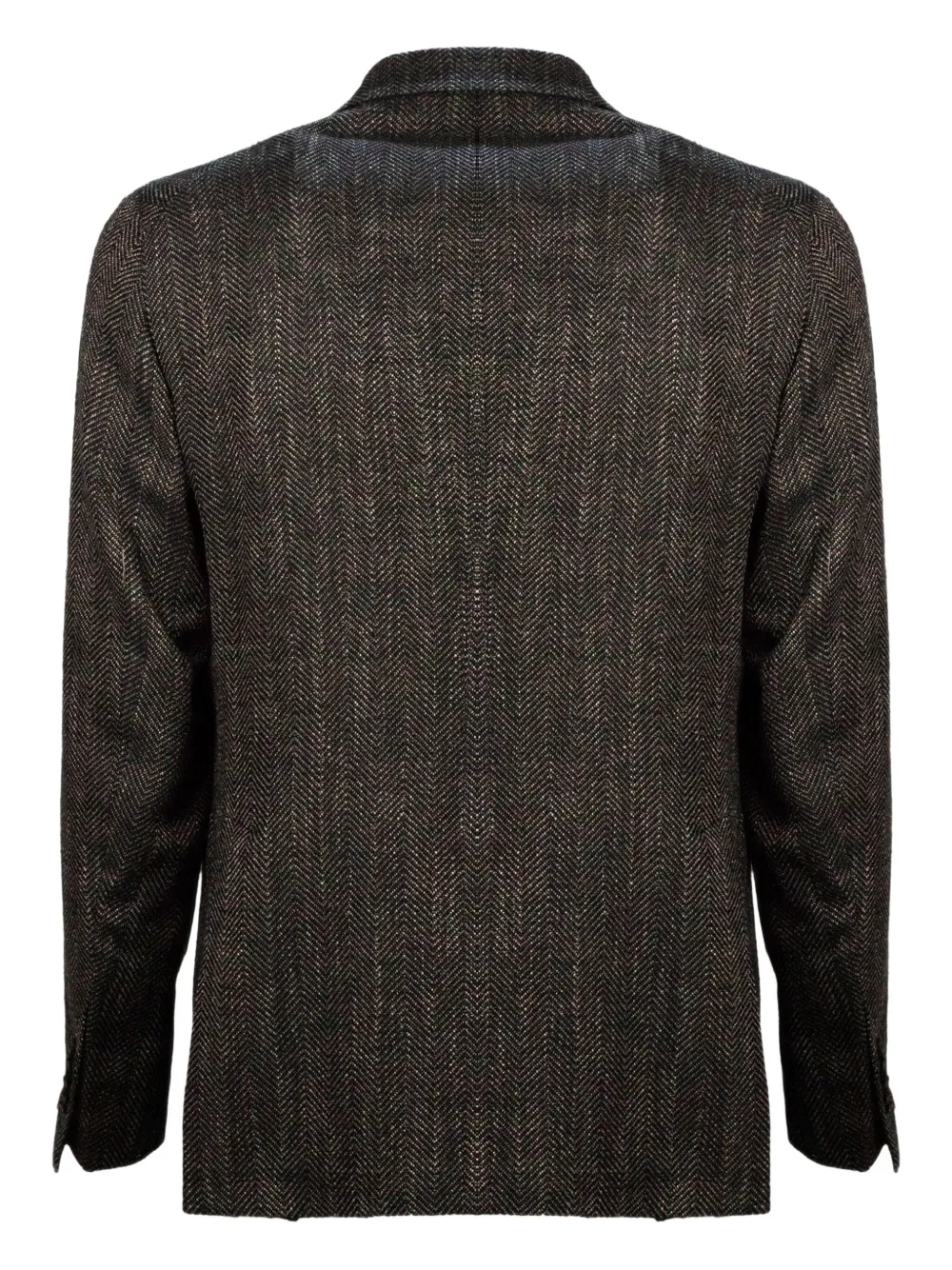 Tagliatore Blazer met dubbele rij knopen en visgraatpatroon Bruin