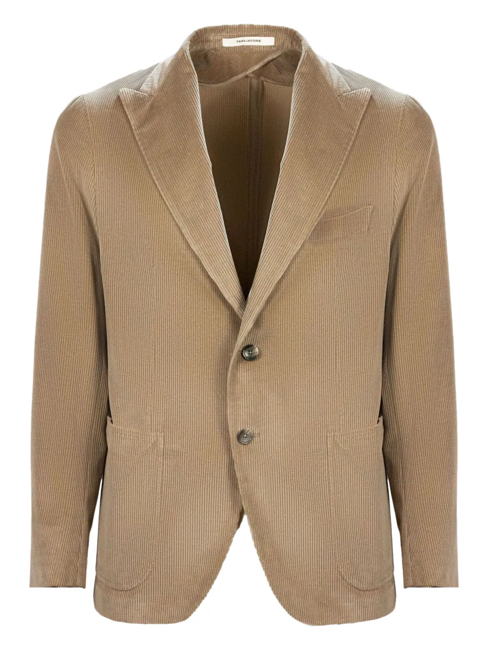 Tagliatore ribbed-texture peak-lapels blazer - Toni neutri
