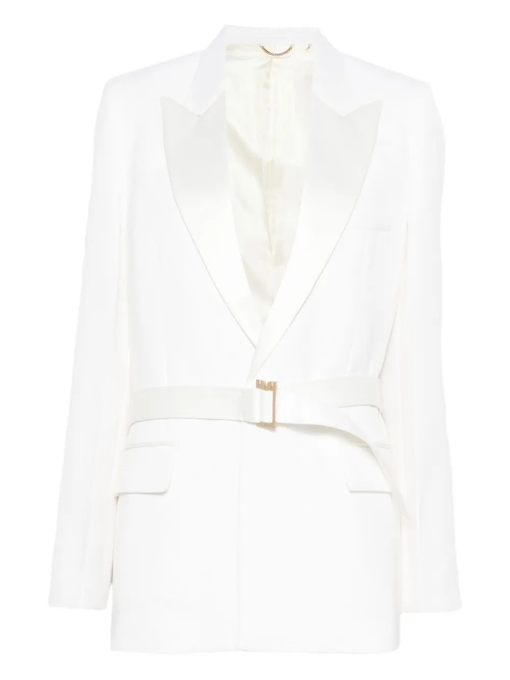 Victoria Beckham Peak-lapels Blazer In White